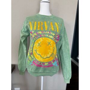 Nirvana Small Green Crewneck Sweater